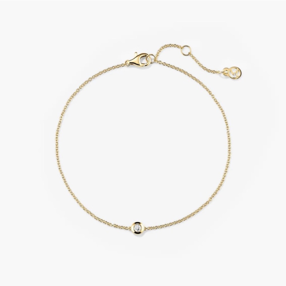 Mejuri Solo Diamond 14k Gold Bracelet
